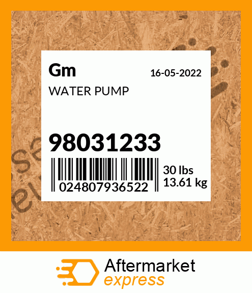 WATER PUMP 98031233