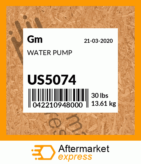 WATER PUMP US5074