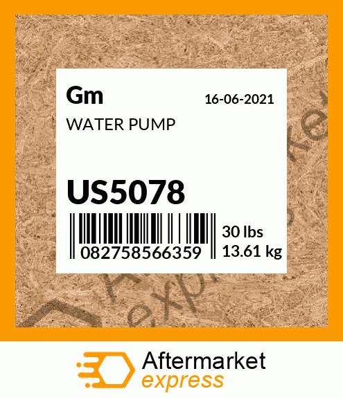 WATER PUMP US5078
