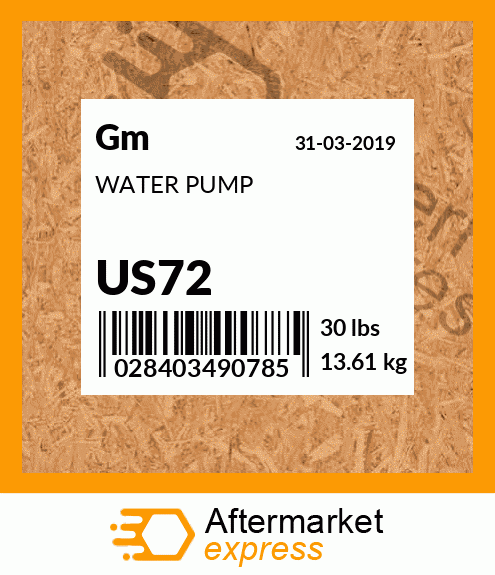 WATER PUMP US72