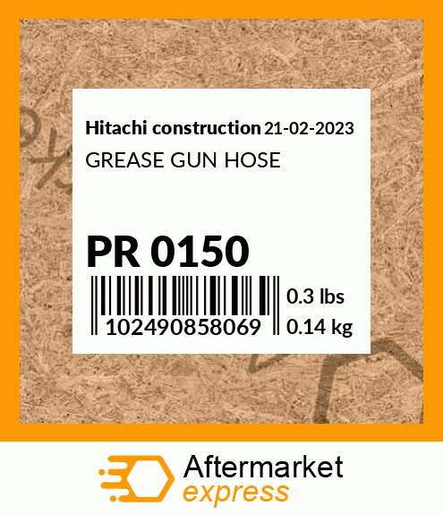 GREASE GUN HOSE PR 0150