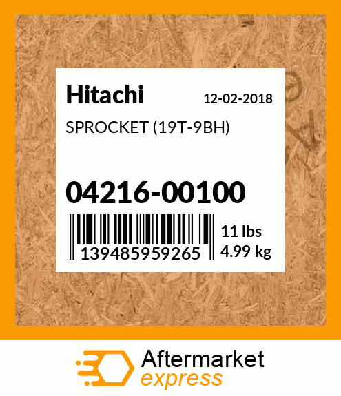 SPROCKET (19T-9BH) 04216-00100