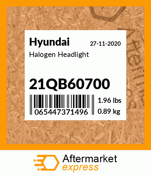 Halogen Headlight 21QB60700