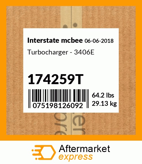 Turbocharger - 3406E 174259T