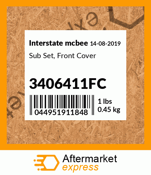 Sub Set, Front Cover 3406411FC