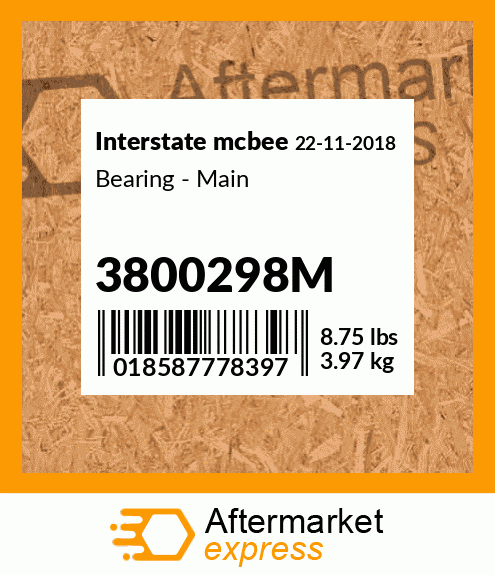 Bearing - Main 3800298M