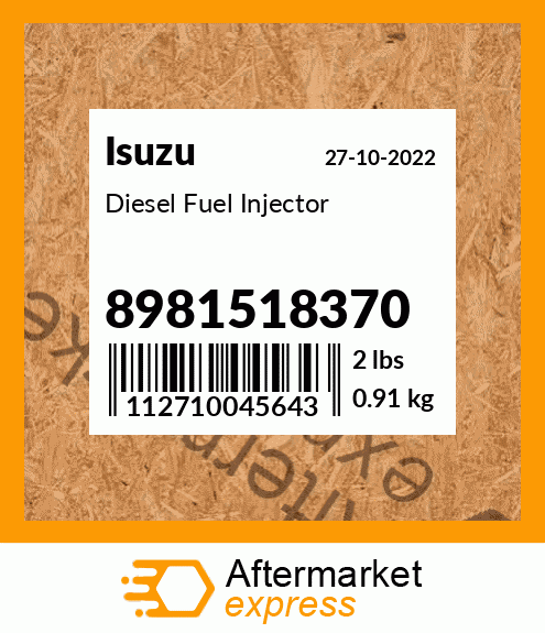 Diesel Fuel Injector 8981518370