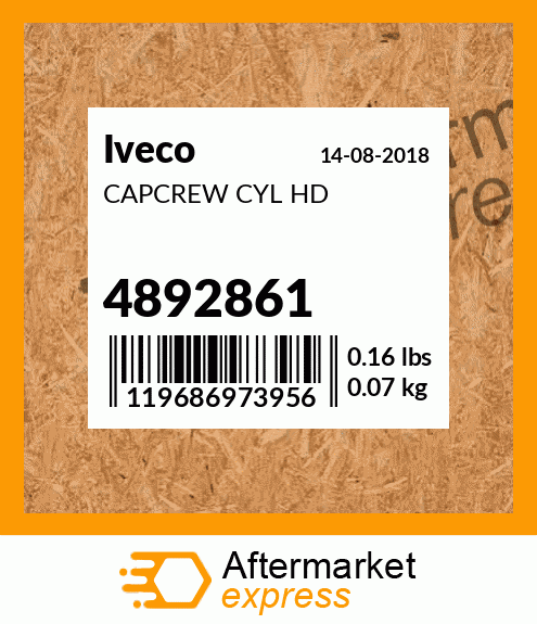 CAPCREW CYL HD 4892861