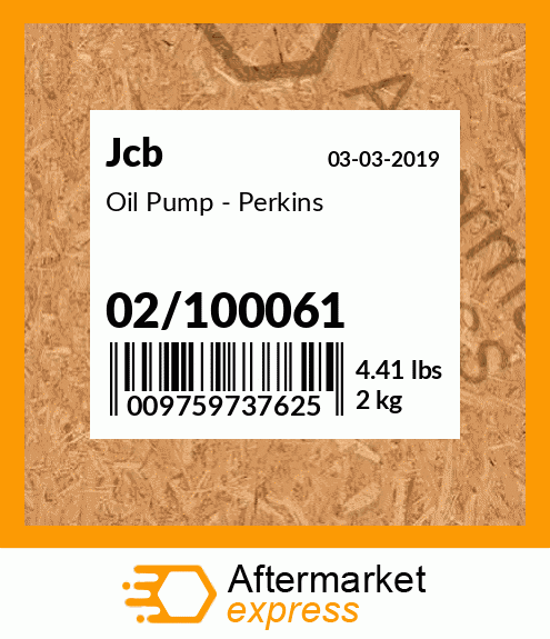 Oil Pump - Perkins 02/100061