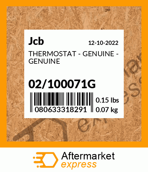 THERMOSTAT - GENUINE - GENUINE 02/100071G