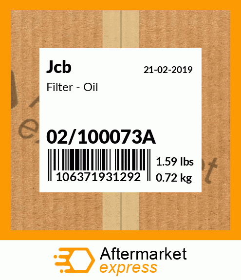 Filter - Oil 02/100073A