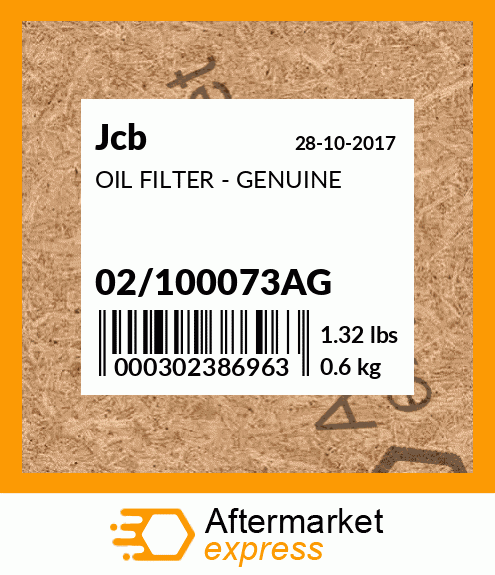 OIL FILTER - GENUINE 02/100073AG