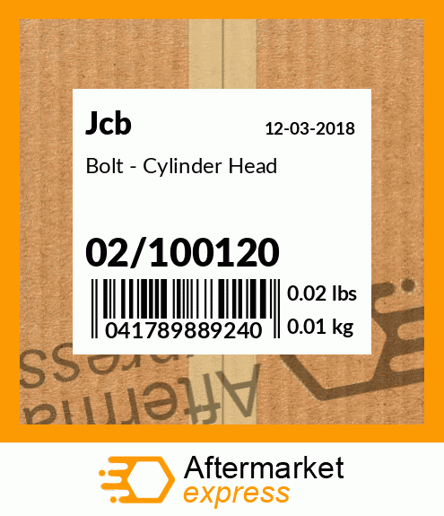 Bolt - Cylinder Head 02/100120