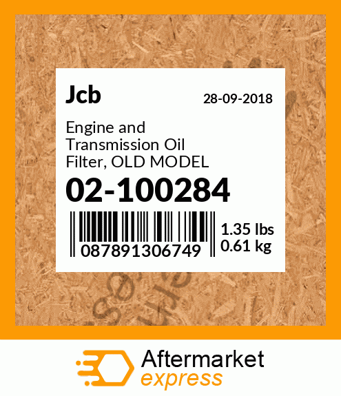 Engine and Transmission Oil Filter, OLD MODEL 02-100284
