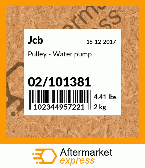Pulley - Water pump 02/101381