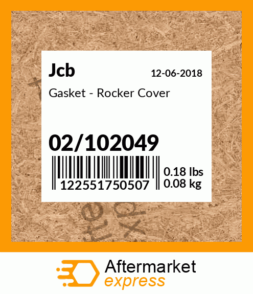 Gasket - Rocker Cover 02/102049