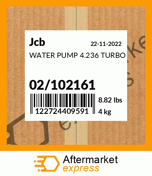 WATER PUMP 4.236 TURBO 02/102161