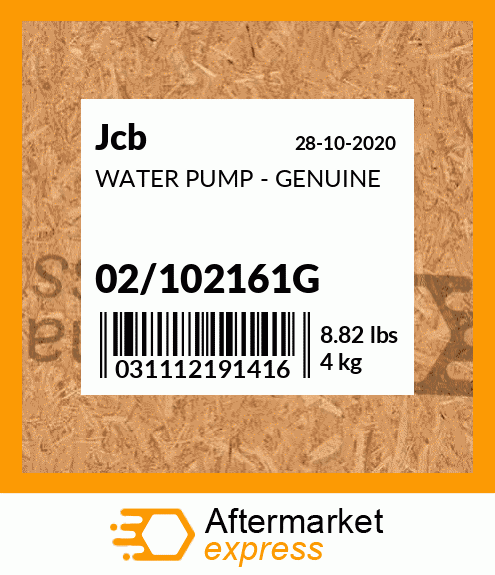 WATER PUMP - GENUINE 02/102161G