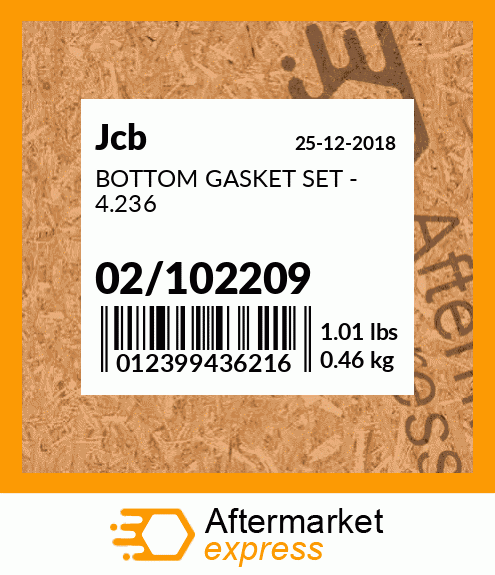BOTTOM GASKET SET - 4.236 02/102209
