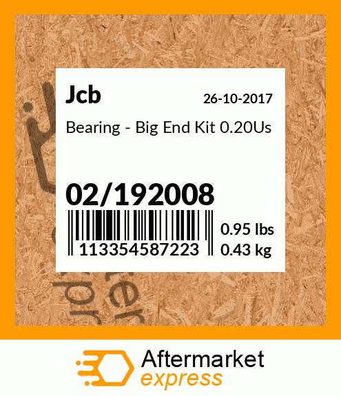 Bearing - Big End Kit 0.20Us 02/192008