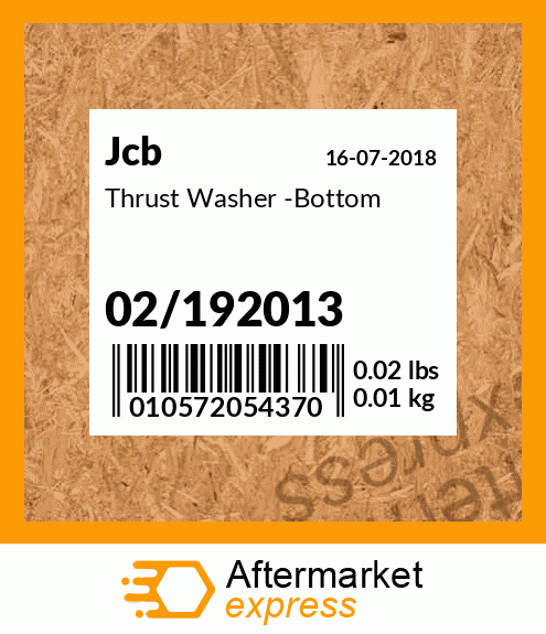 Thrust Washer -Bottom 02/192013