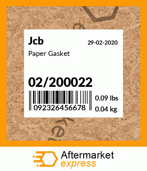 Paper Gasket 02/200022