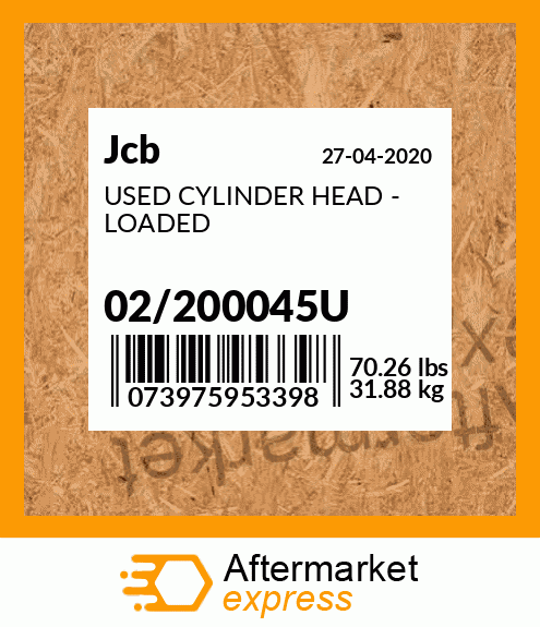USED CYLINDER HEAD - LOADED 02/200045U