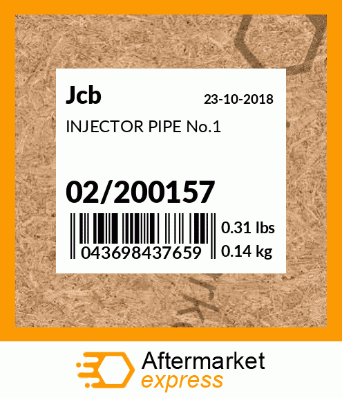 INJECTOR PIPE No.1 02/200157