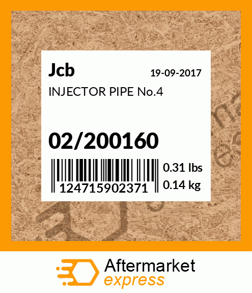 INJECTOR PIPE No.4 02/200160