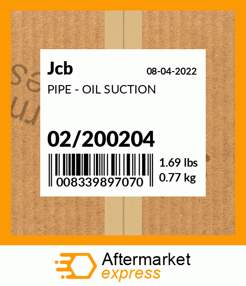 PIPE - OIL SUCTION 02/200204