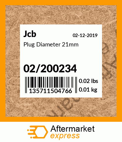 Plug Diameter 21mm 02/200234