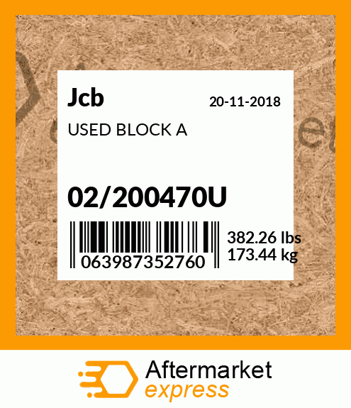 USED BLOCK A 02/200470U