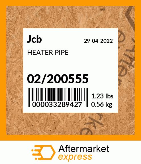HEATER PIPE 02/200555