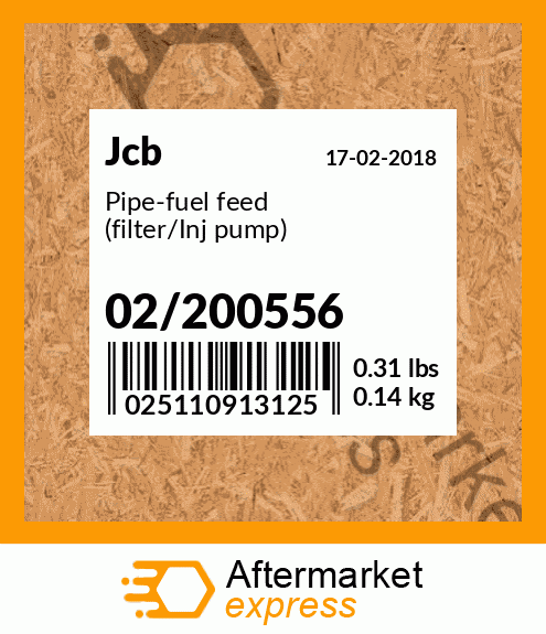 Pipe-fuel feed (filter/Inj pump) 02/200556