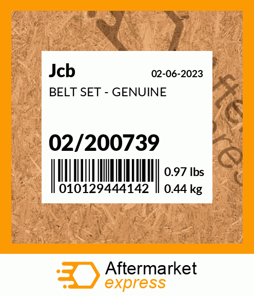 BELT SET - GENUINE 02/200739