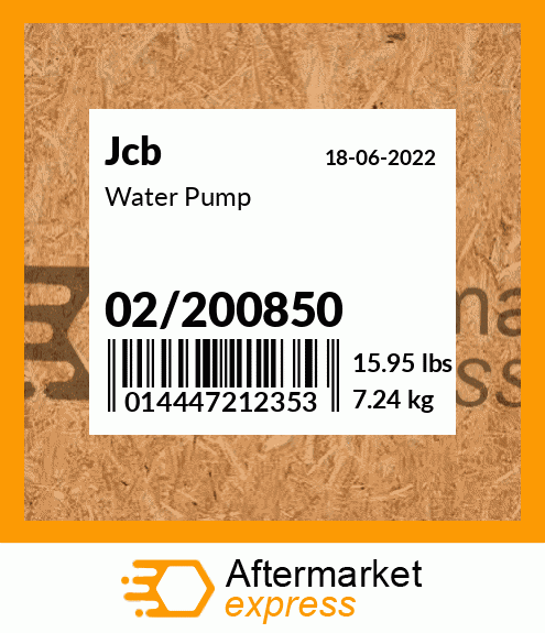 Water Pump 02/200850