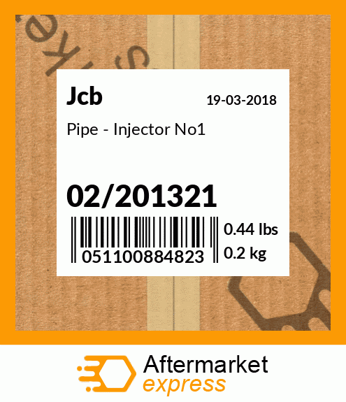 Pipe - Injector No1 02/201321
