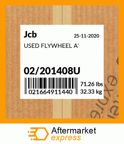 USED FLYWHEEL A' 02/201408U