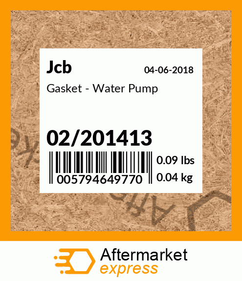 Gasket - Water Pump 02/201413