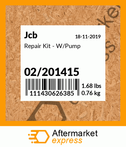 Repair Kit - W/Pump 02/201415