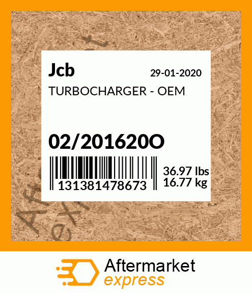 TURBOCHARGER - OEM 02/201620O