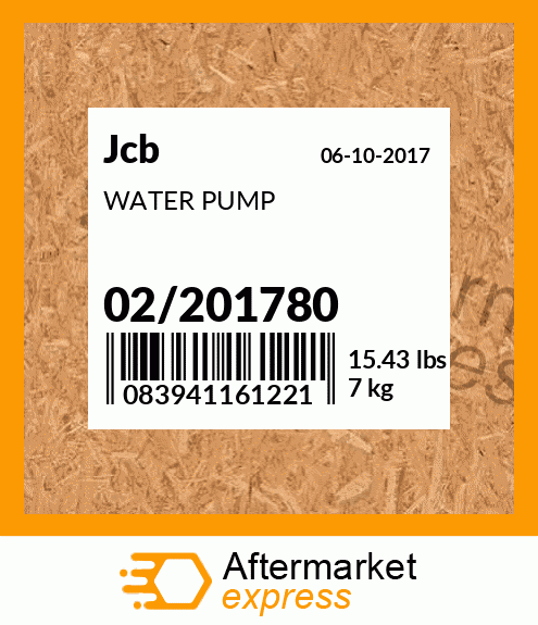 WATER PUMP 02/201780