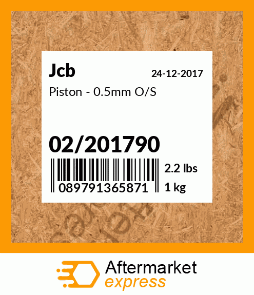Piston - 0.5mm O/S 02/201790