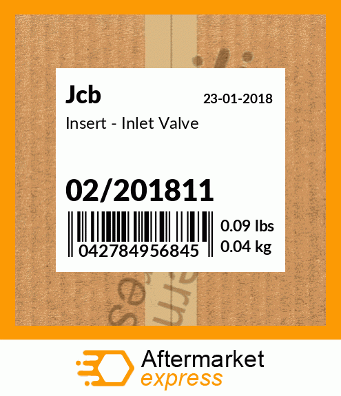 Insert - Inlet Valve 02/201811