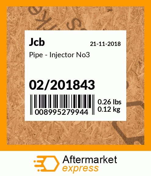 Pipe - Injector No3 02/201843