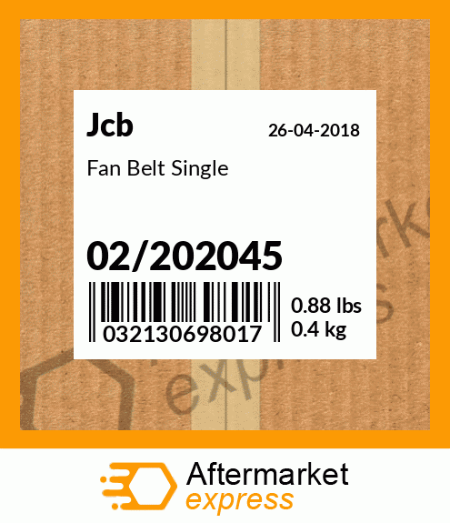 Fan Belt Single 02/202045