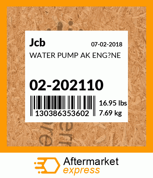 WATER PUMP AK ENG?NE 02-202110