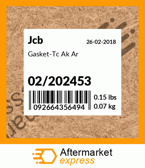 Gasket-Tc Ak Ar 02/202453
