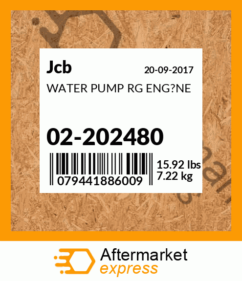 WATER PUMP RG ENG?NE 02-202480