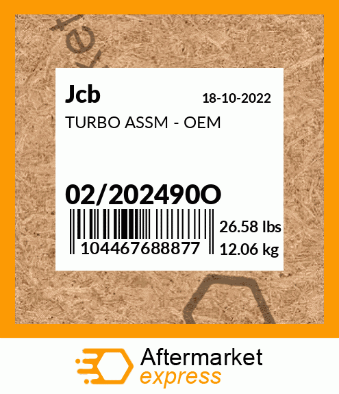 TURBO ASSM - OEM 02/202490O